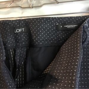 LOFT  Marisa Skinny cropped slacks, Navy w/white specks, size 8